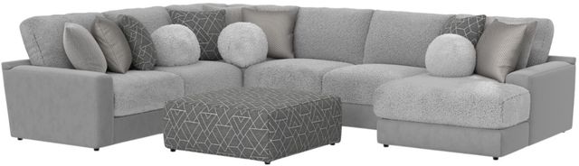 Jackson Furniture Canyon 5-Piece Gray/Platinum/Zinc Right-Arm Facing Sectional and Ottoman-0