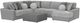 Jackson Furniture Canyon 5-Piece Gray/Platinum/Zinc Right-Arm Facing Sectional and Ottoman-0