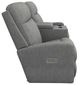 La-Z-Boy® Finley Smoke Power Wall Reclining Loveseat with Headrest and Console-3