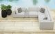 Elements International Zandara 6-Piece Beige Fabric Outdoor Modular Sectional-1