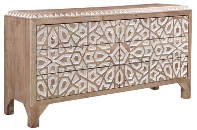 Home Trends & Design Tangiers Natural White Dresser-0