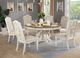 Furniture of America® Arcadia 7-Piece Antique White Round Dining Table Set with Brown Top -1