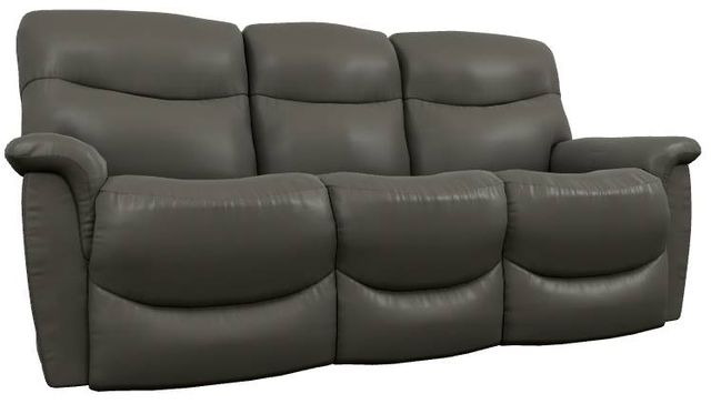 La-Z-Boy® James Charcoal Leather Power Reclining Sofa with Headrest-0