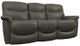 La-Z-Boy® James Charcoal Leather Power Reclining Sofa with Headrest-0