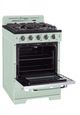 Unique® Appliances Classic Retro 24" Summer Mint Green Freestanding Natural Gas Range-2