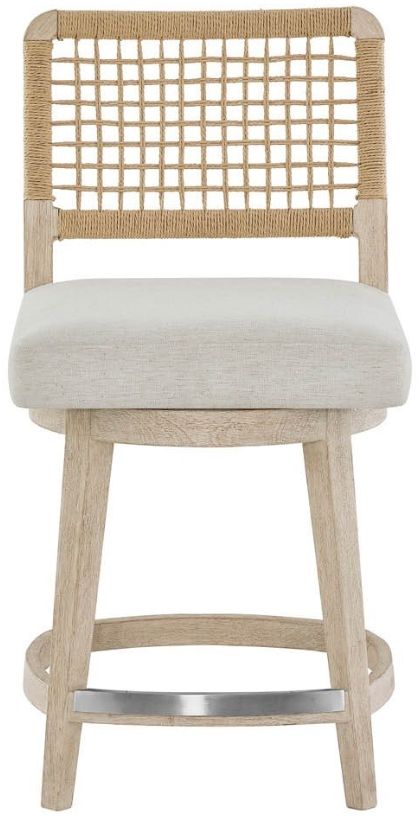 Universal Explore Home™ Oasis Beige Dockside Swivel Counter Stool-2
