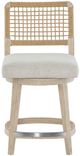 Universal Explore Home™ Oasis Beige Dockside Swivel Counter Stool-2