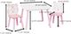 Northfield Living 3-Piece Pink/White Kids Table and Chair Set-2