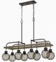 Cal® Lighting & Accessories Forio Iron/Pine Chandelier-0