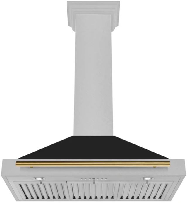 ZLINE Autograph Edition 36" Black Matte Wall Mounted Range Hood-3