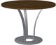 Amisco Customizable Dalia Walnut Veneer Round Table with Metal Turnip Base-0