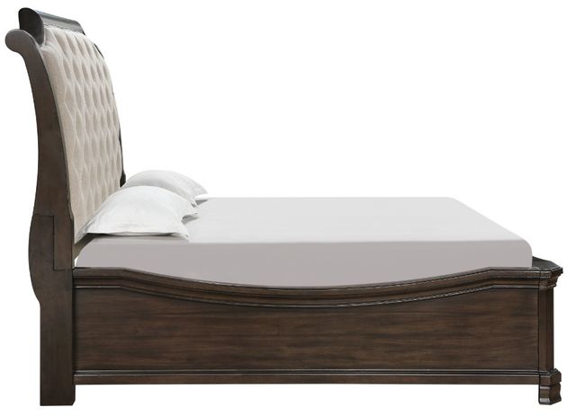 New Classic® Home Furnishings Lyndhrust Beige/Walnut Queen Storage Sleigh Bed-3