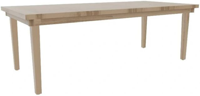 Mavin Customizable 42" x 72" Rectangular Plank Extendable Dining Table with 18" Leaf-0