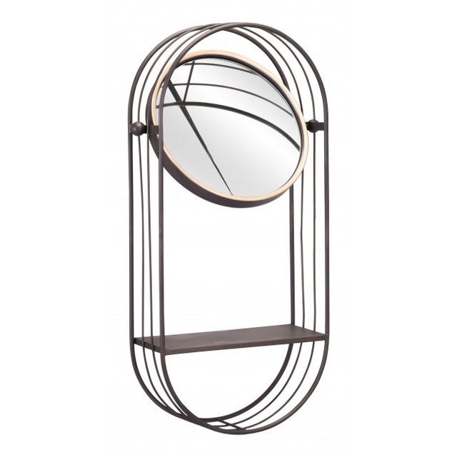 Zuo® Modern Saroni Gray Mirror Shelf-2