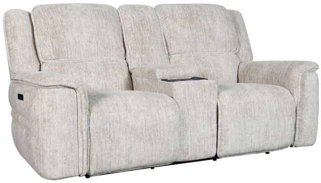 Liberty Furniture Clayton Galactic Parchment Power Reclining Loveseat with Console-0