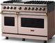 Viking® 5 Series 48" Blush Pro Style Dual Fuel (NG) Range with Brushed Brass Trim-3