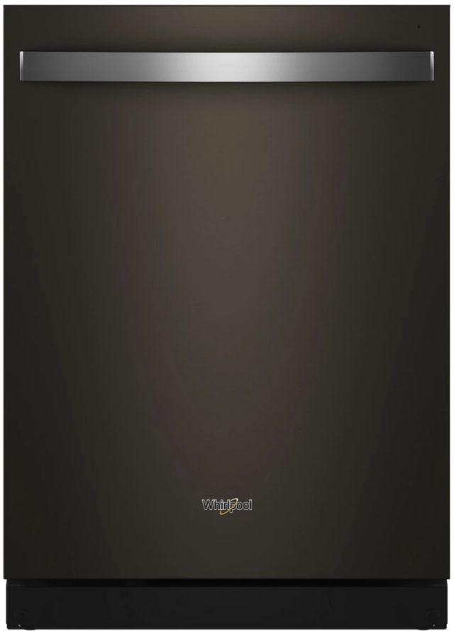 Whirlpool® 24" Fingerprint Resistant Black Stainless Steel Top Control Built-In Dishwasher  with Total Coverage Wash Action and Auto Open Air Dry-0