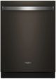 Whirlpool® 24" Fingerprint Resistant Black Stainless Steel Top Control Built-In Dishwasher  with Total Coverage Wash Action and Auto Open Air Dry-0