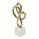 A & B Home Gold/White Swirl Sculpture-0
