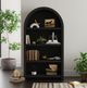 Elements International Ridgemont Black Open Bookcase-4