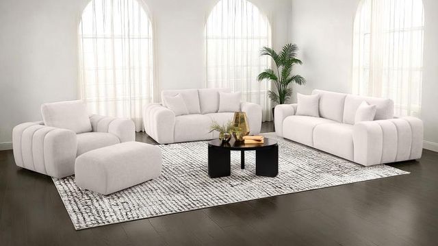 Coaster® Burnett 4-Piece Ivory Upholstered Sofa Set-1