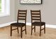 Monarch Specialties Inc. 2-Piece Brown/Walnut High Slat-Back Side Chair Set-4