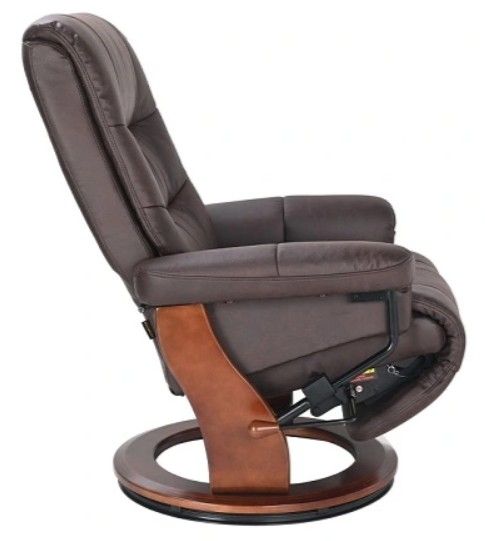 BenchMaster Valencia II Dark Brown Manual Flip-Up Footrest Recliner-2
