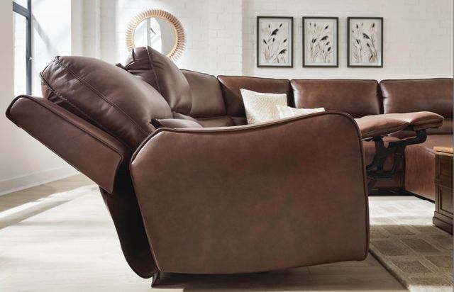 Signature Design by Ashley® DeepWakes 7-Piece Canyon Right Arm Facing Power Reclining Sectional with Chaise and Storage Consoles-1