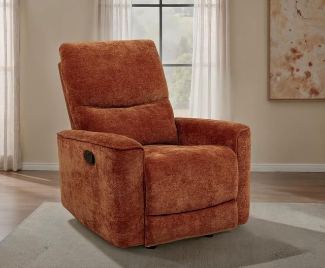 Coaster® Navarro Burnt Orange Upholstered Glider Recliner-1