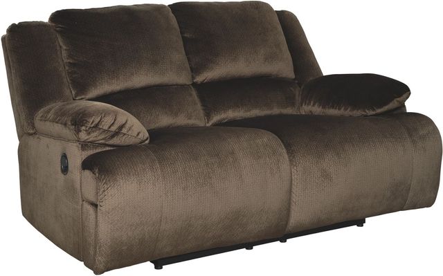 Signature Design by Ashley® Clonmel Chocolate Reclining Loveseat-0