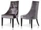 VIG Furniture A&X Charlotte 2-Piece Gray Velour Dining Chairs Set-2