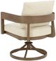 Signature Design by Ashley® Serene Bay Dark Brown/White Aluminum/Nuvella Outdoor Swivel Dining Chair with Cushion-3
