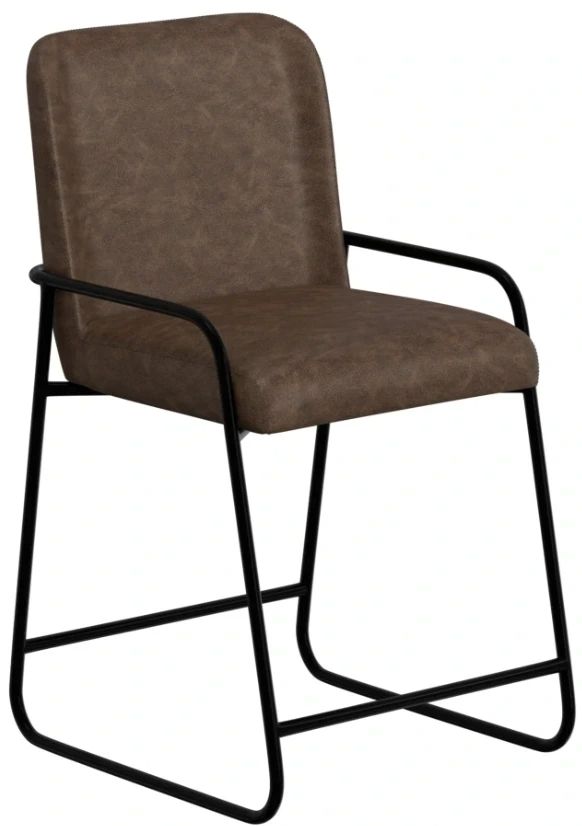 International Furniture Direct Seating Black/Brown Bar Stool-0