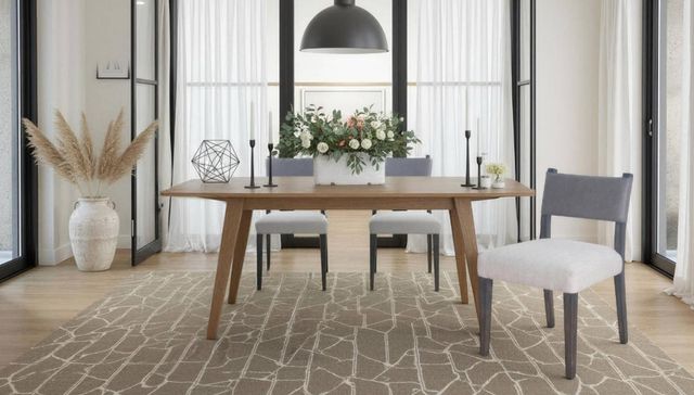 Nest Home Collections Elliot Black Wash/Gray/Vogar Ivory Dining Chair-1
