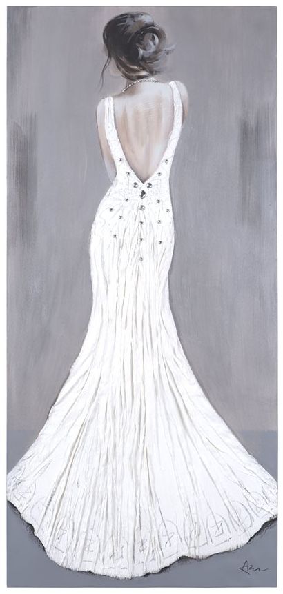 YHD Woman in White Wall Art-0