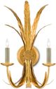 Currey & Company Bunny Williams Bette Grecian Gold Leaf Wall Sconce-1