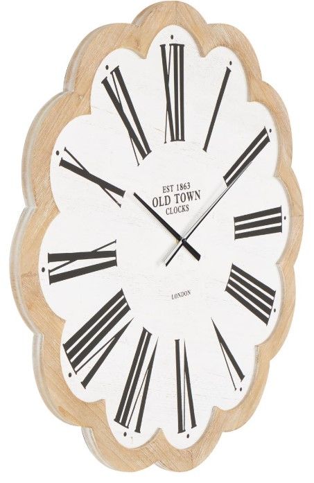 Deco Marche White Floral Wall Clock-1