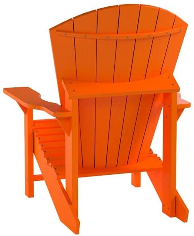 C.R. Plastic Generation Line Orange Classic Adirondack Outdoor Chair-3