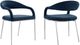 Armen Living Morgan 2-Piece Blue Dining Chair Set-1