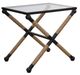 Uttermost® Braddock Glass Top Accent Table with Black and Brown Base-0