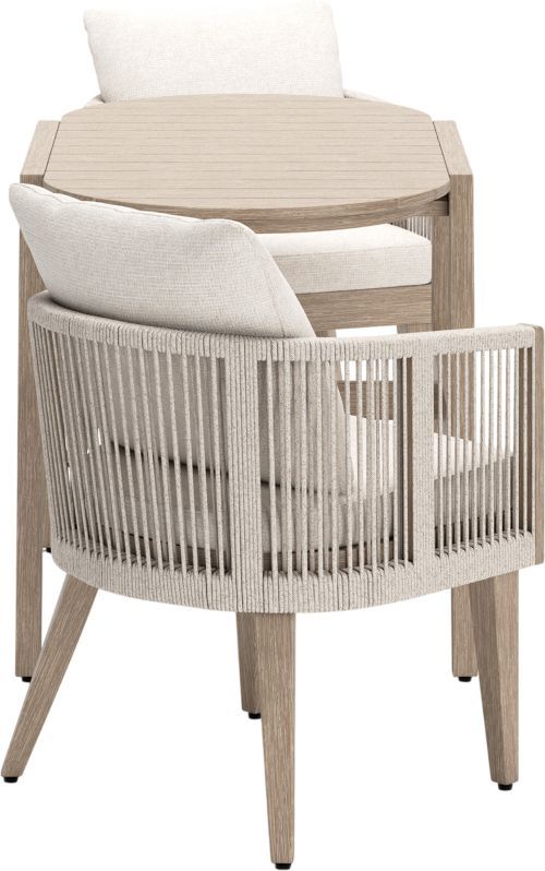 Signature Design by Ashley® Crescent View 3-Piece Beige Fabric/Rope/Wood Outdoor Dining Set-3