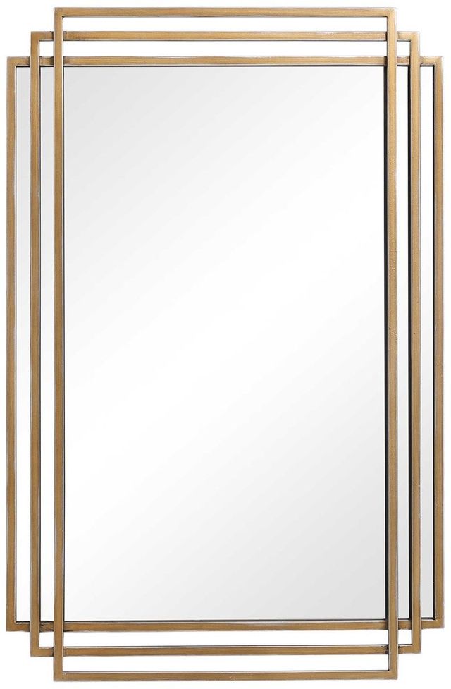 Uttermost® Amherst Distressed Brushed Gold Mirror-0