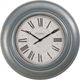 Monarch Specialties Inc. Antique Blue 30" Oversized Round Wall Clock with Roman Numerals on Beige Ba-0