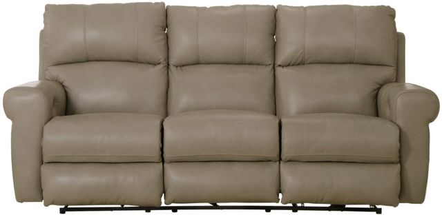 Catnapper® Torretta Putty Leather Power Lay Flat Reclining Sofa-3