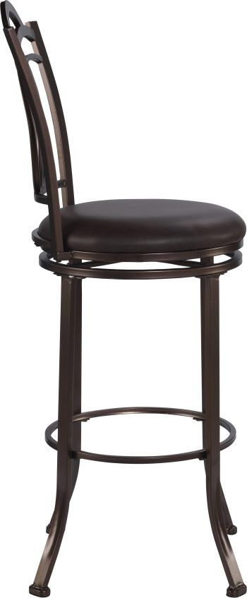 Linon Calif Coffee Brown Bar Stool-1