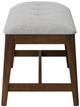 Bernards Dorval Gray/Walnut 42'' Backless Dining Bench-3