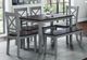 Jofran Inc. Asbury Park 6-Piece AP Gray/Autumn Brown Counter Dining Set-1
