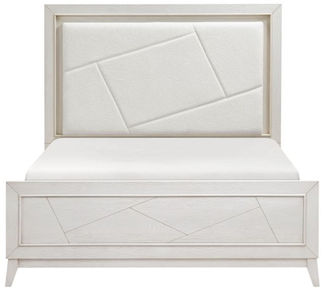 Homelegance® Asteria Antique White/Ivory California King Upholstered Panel Bed-2