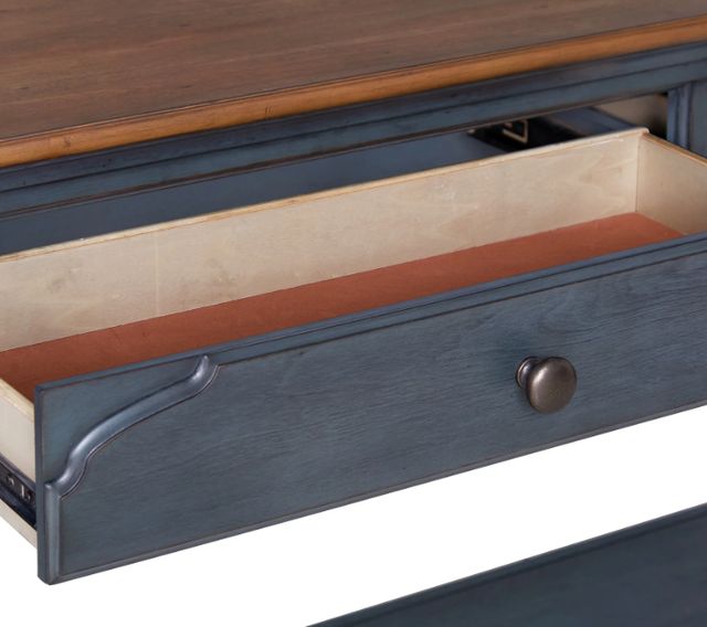 Legends Home Americana Whiskey Sofa Table with Blue Base-3