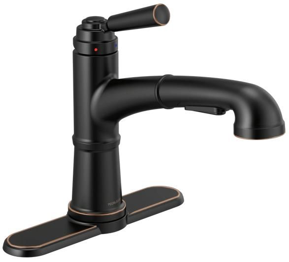Peerless Westchester® Oil Rubbed Bronze Single Handle Pull-Out Kitchen Faucet-1